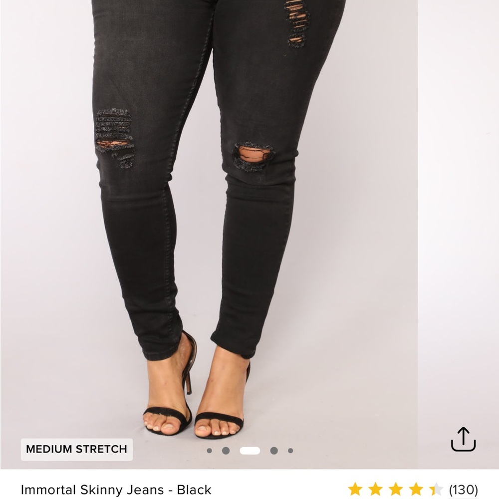 Black Distressed Skinny Jeans